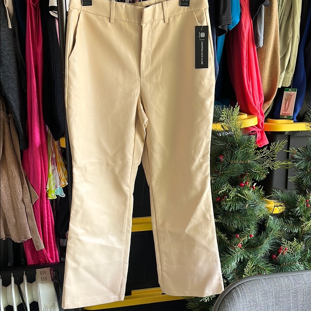 Tan Chinos Classic Straight-Leg leather women pans